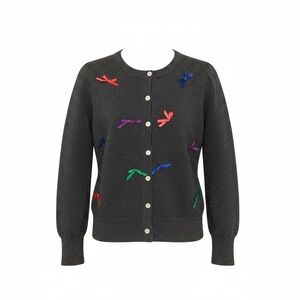Kids' Black Sweater with Colorful Embroidery